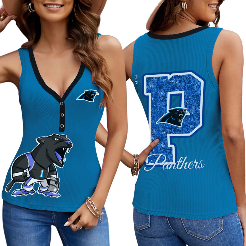 PREMIUM NFL X CAR Women V-Neck Ribbed Tank Top NDT NHM