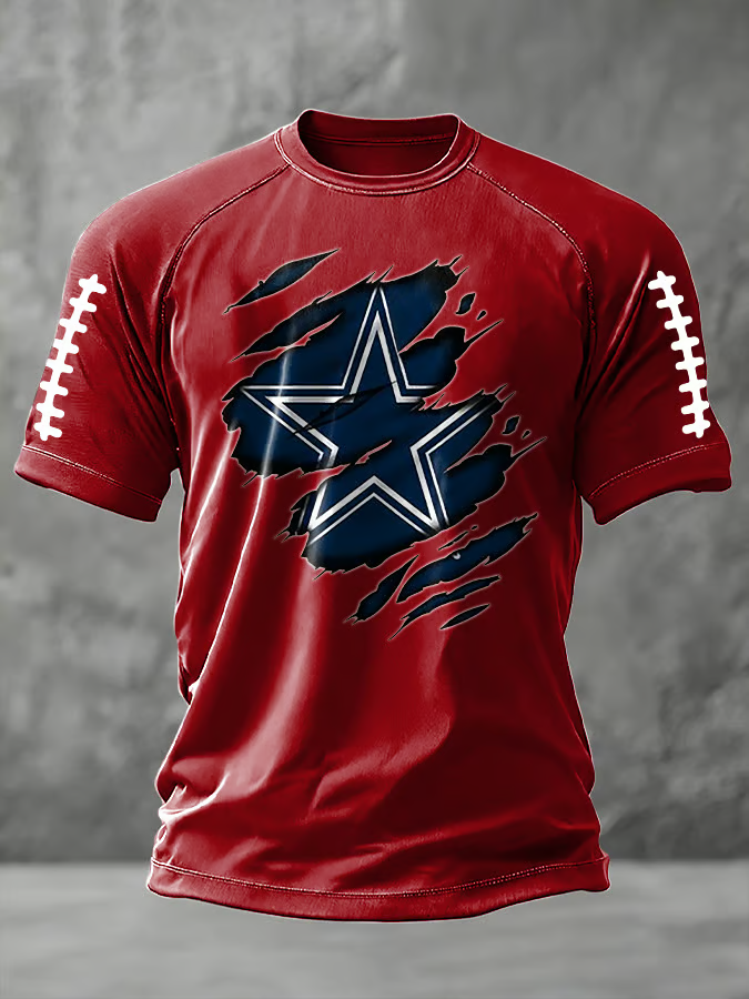 PREMIUM NFL X DAL Freedom American Flag Print Casual T-Shirt NDT HLP