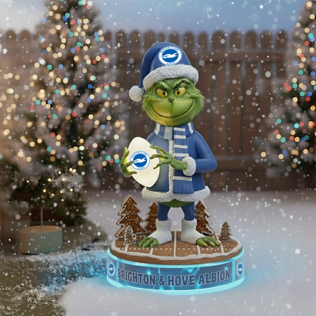 PREMIUM EPL X BRI Holiday Spirit Collectible Grinch Statue led light NDT NHM 111125