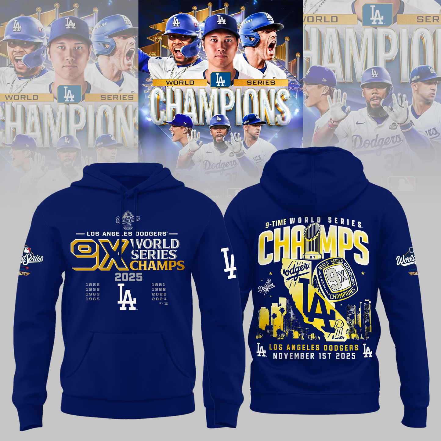 PREMIUM MLB X LAD Ÿ?? National League Champions 2025 CLASSIC HOODIE V2 NDT NHM 041125
