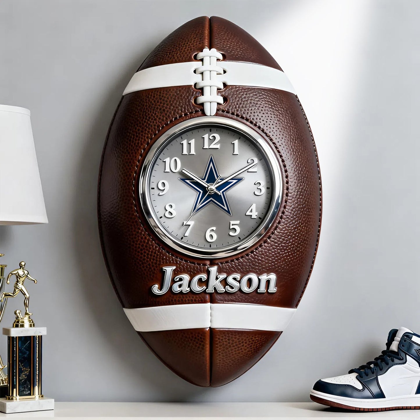 PREMIUM NFL X DC Personalized Retro Rugby Fan Clock 081125 NDT NHM