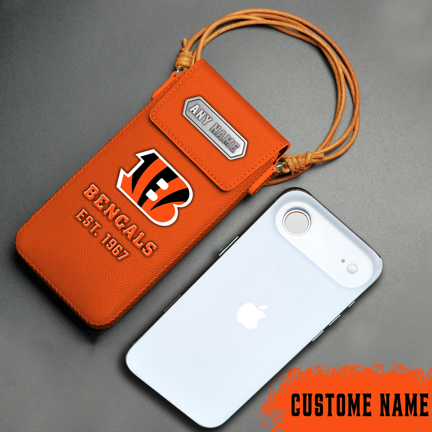 Premium Nappa Leather X NFL CIN Strap Case NDT TDT