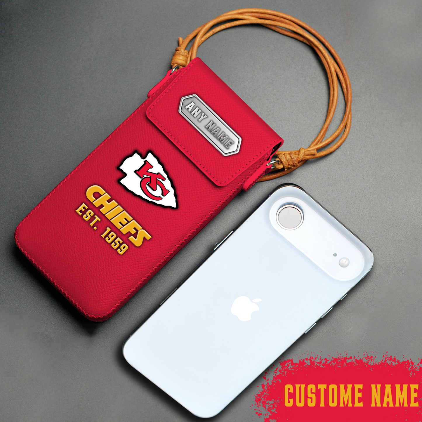 Premium Nappa Leather X NFL KCC Strap Case NDT TDT