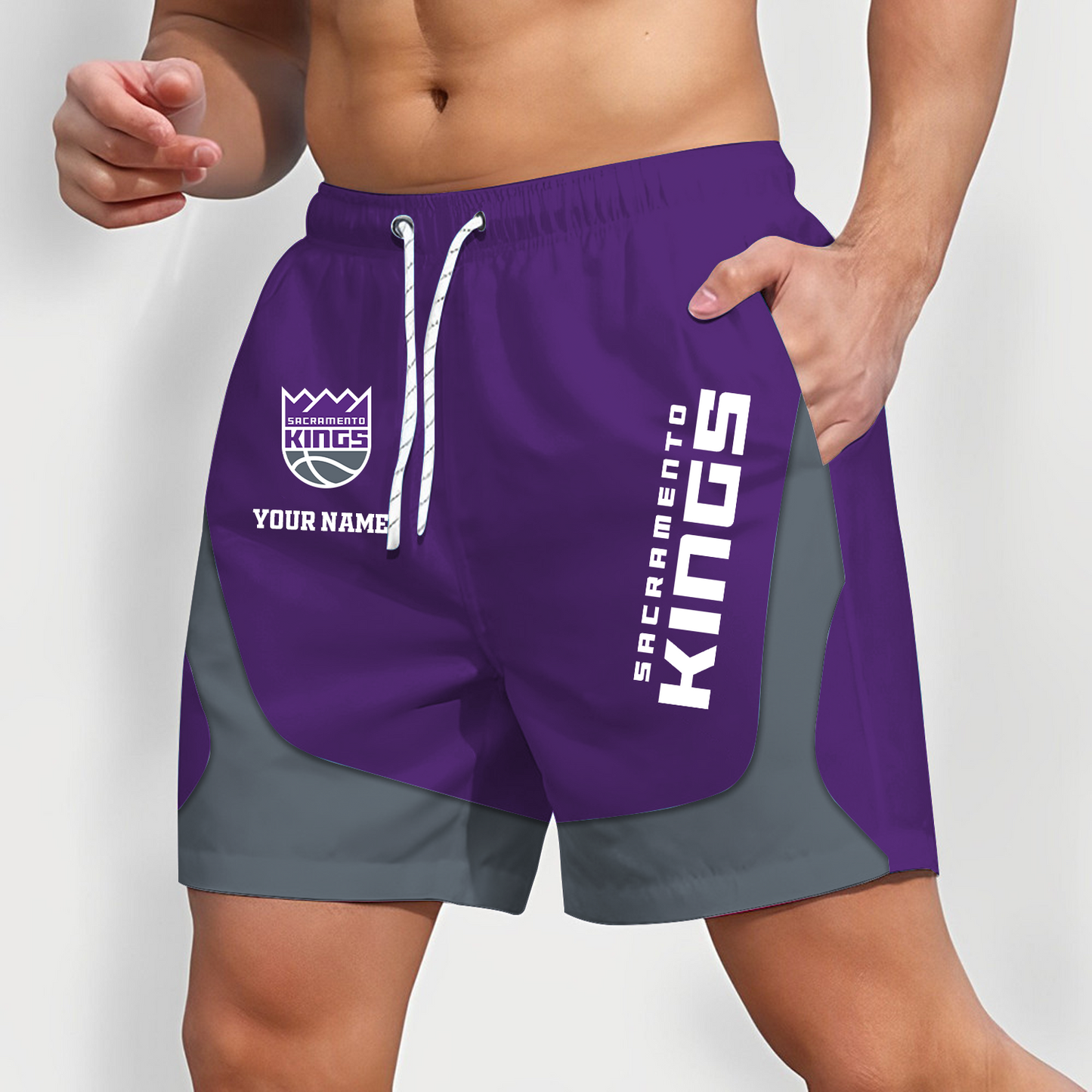 SAC x NBA Team Special Short Pants For Men Custom Name Gifts DATND TANTD