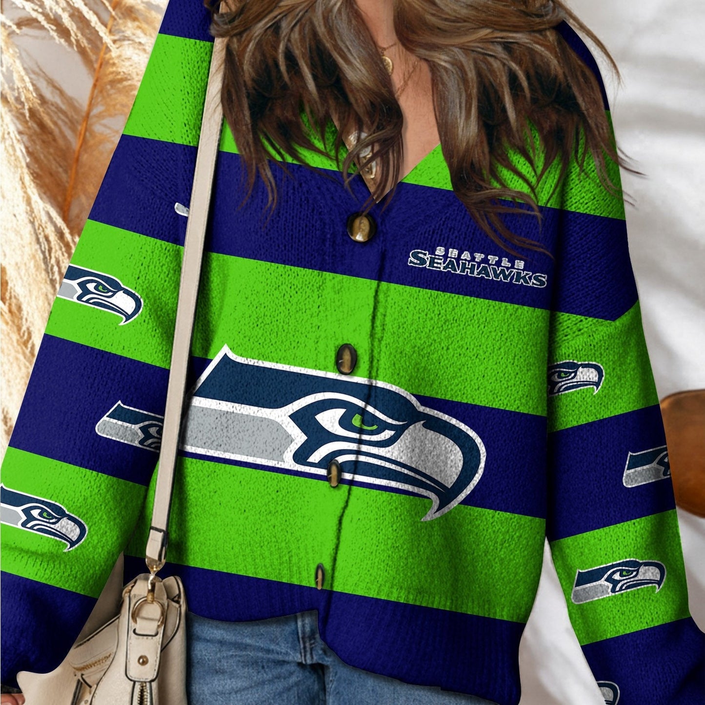 SEA x NFL Cardigan Sweatshirt With Button DatND DVT