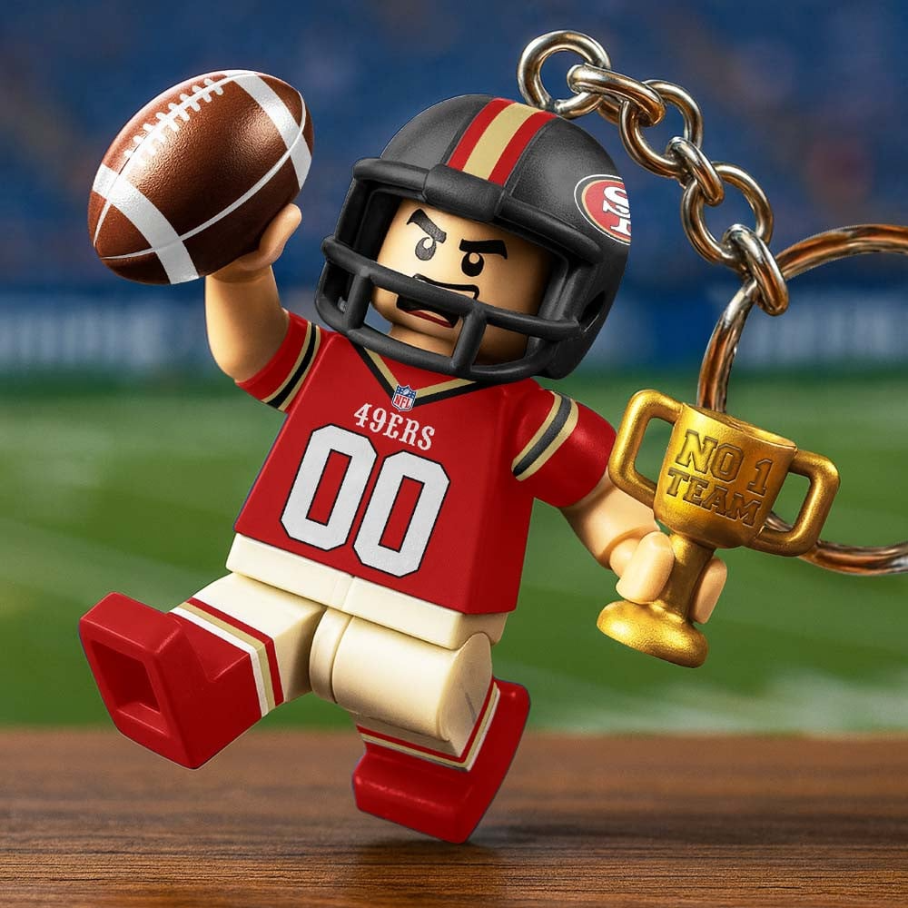 SF49 Premium NFL Lego No. 1 Team Personalized Key Chain DDT NTL