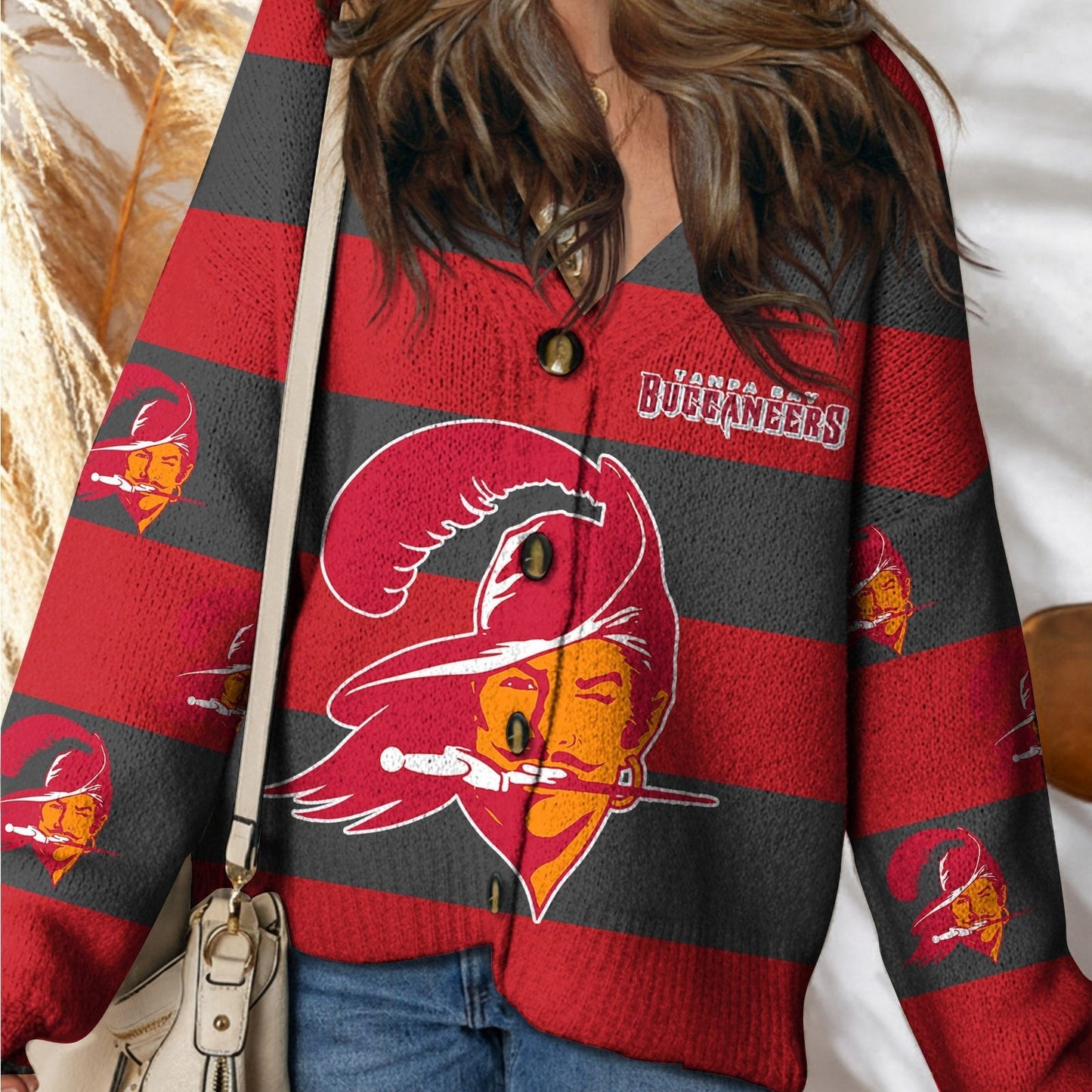 TB x NFL Cardigan Sweatshirt With Button DatND DVT