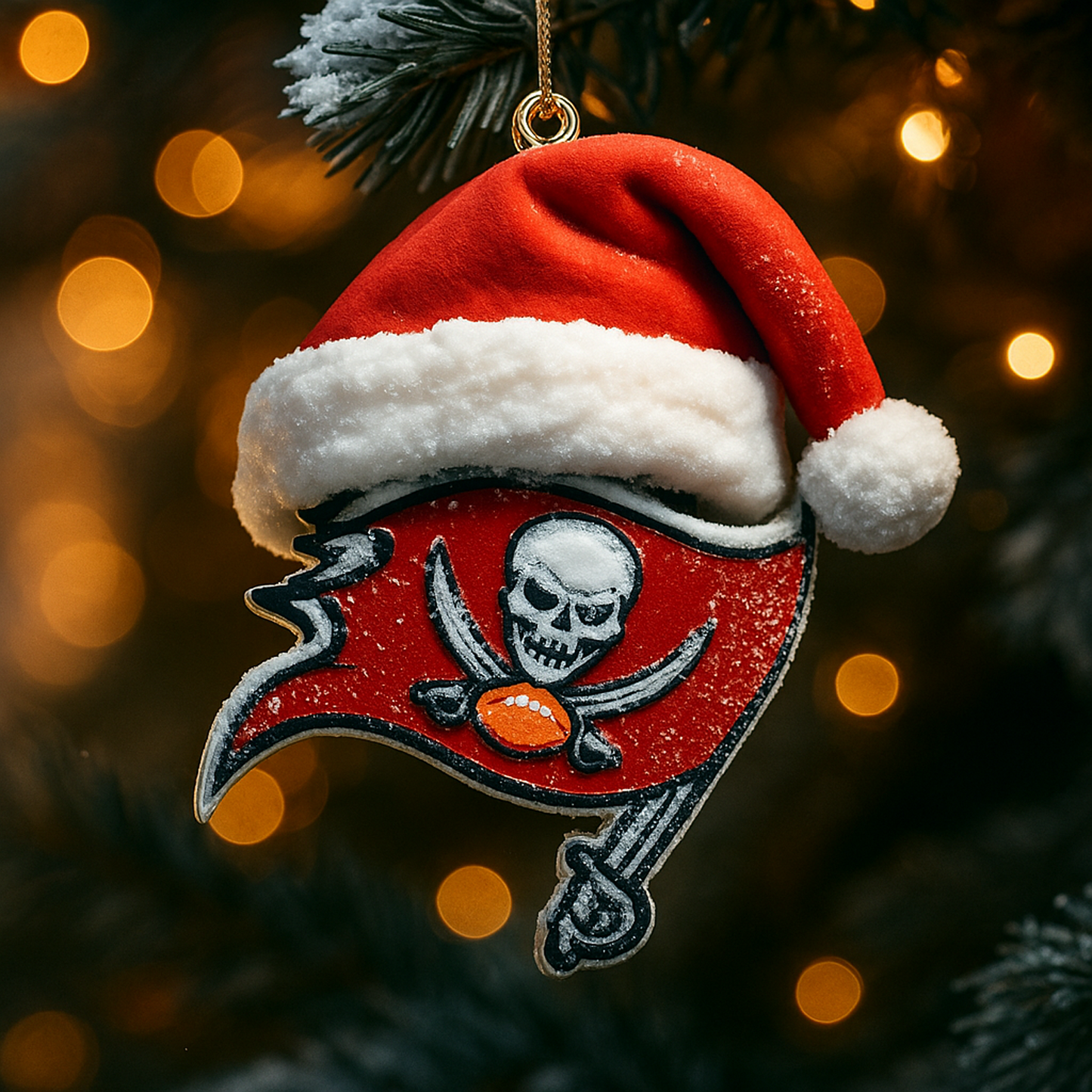 TB x NFL Santa Hat Christmas Ornament 0811 DatND DVT