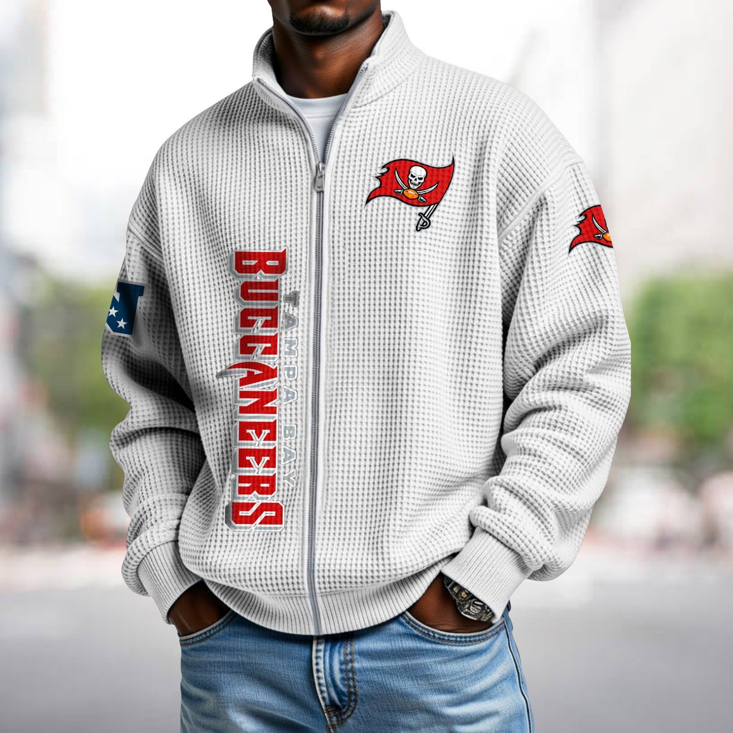 TB x NFL Waffle Zip-Up Sweatshirt DATND TANTD