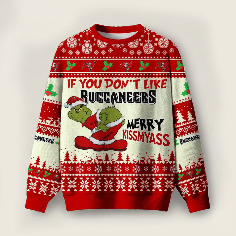 TBB Premium NFL Merry Kissmyass Ugly Sweater DDT CTND
