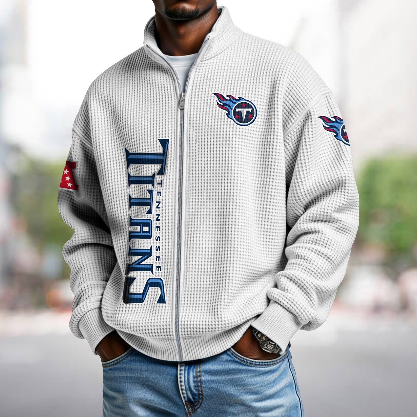 TEN x NFL Waffle Zip-Up Sweatshirt DATND TANTD