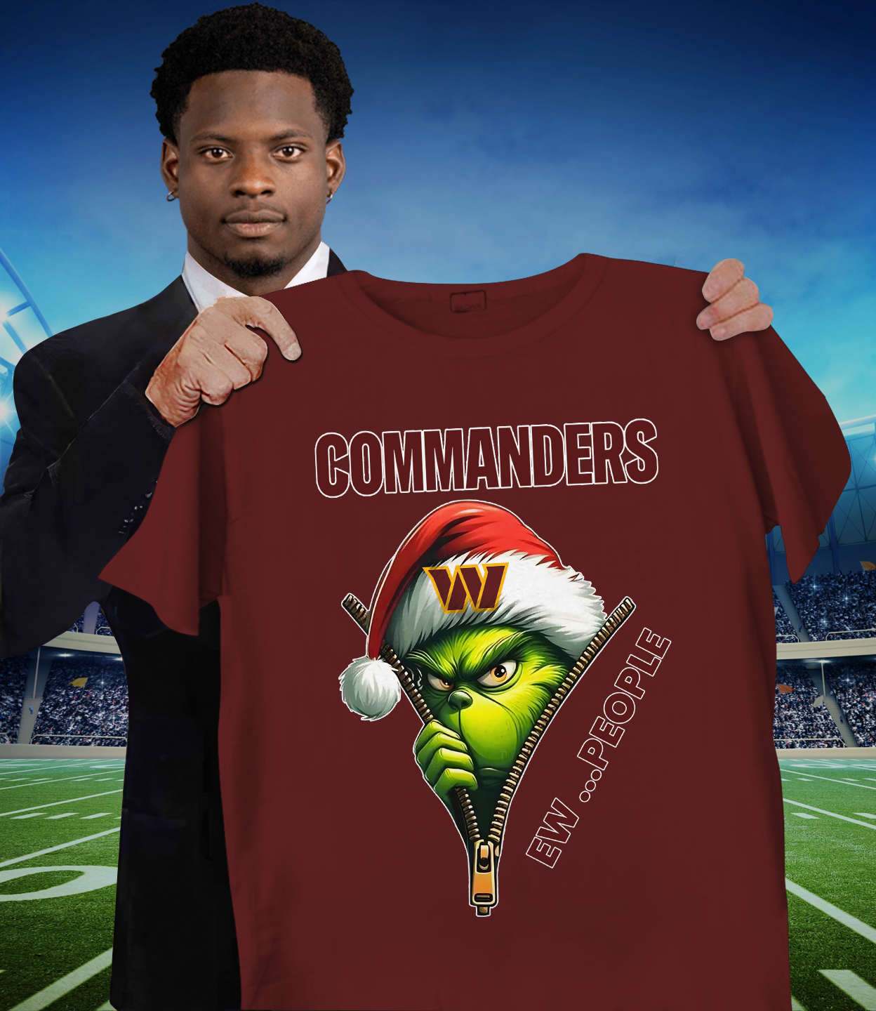 WAS x NFL Christmas T-Shirt DATND TANTD 151125