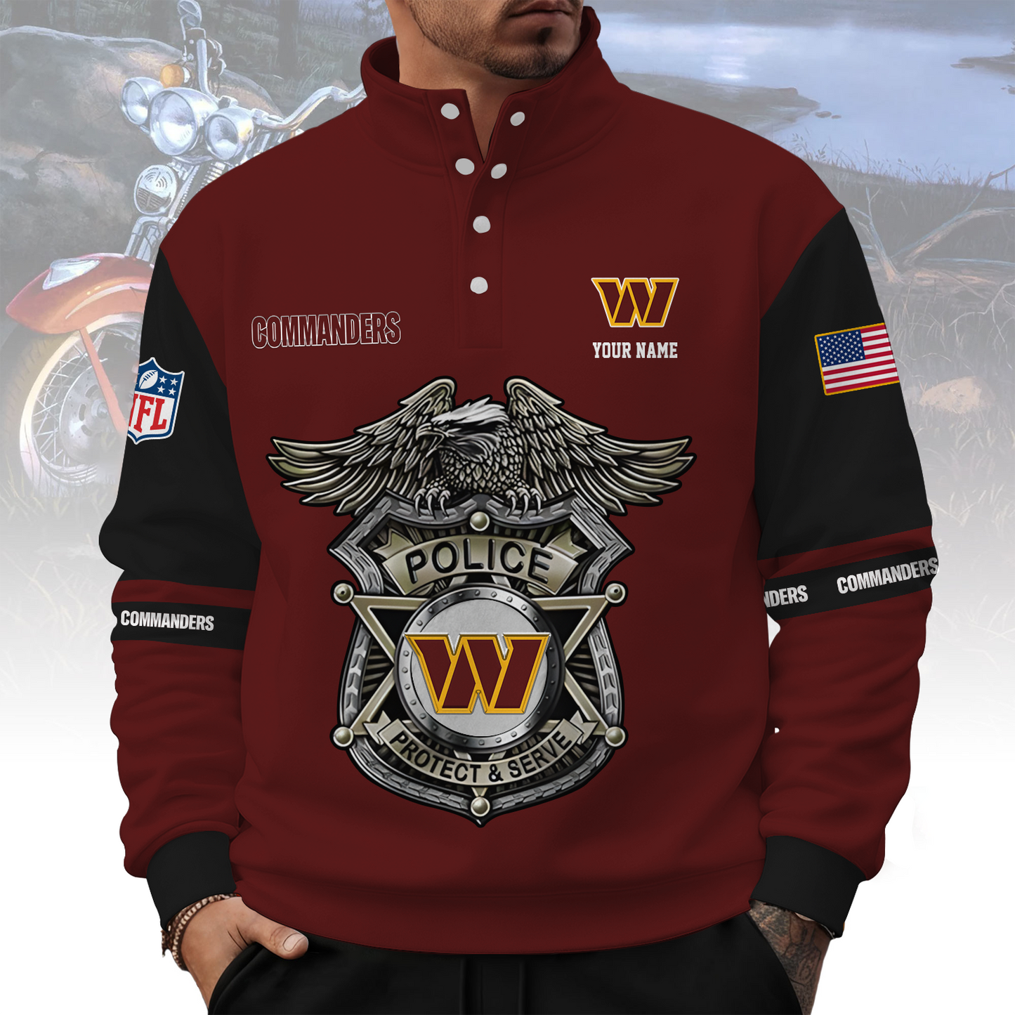 WAS x NFL Western Style Sweater With Buckles DatND ThuongNH