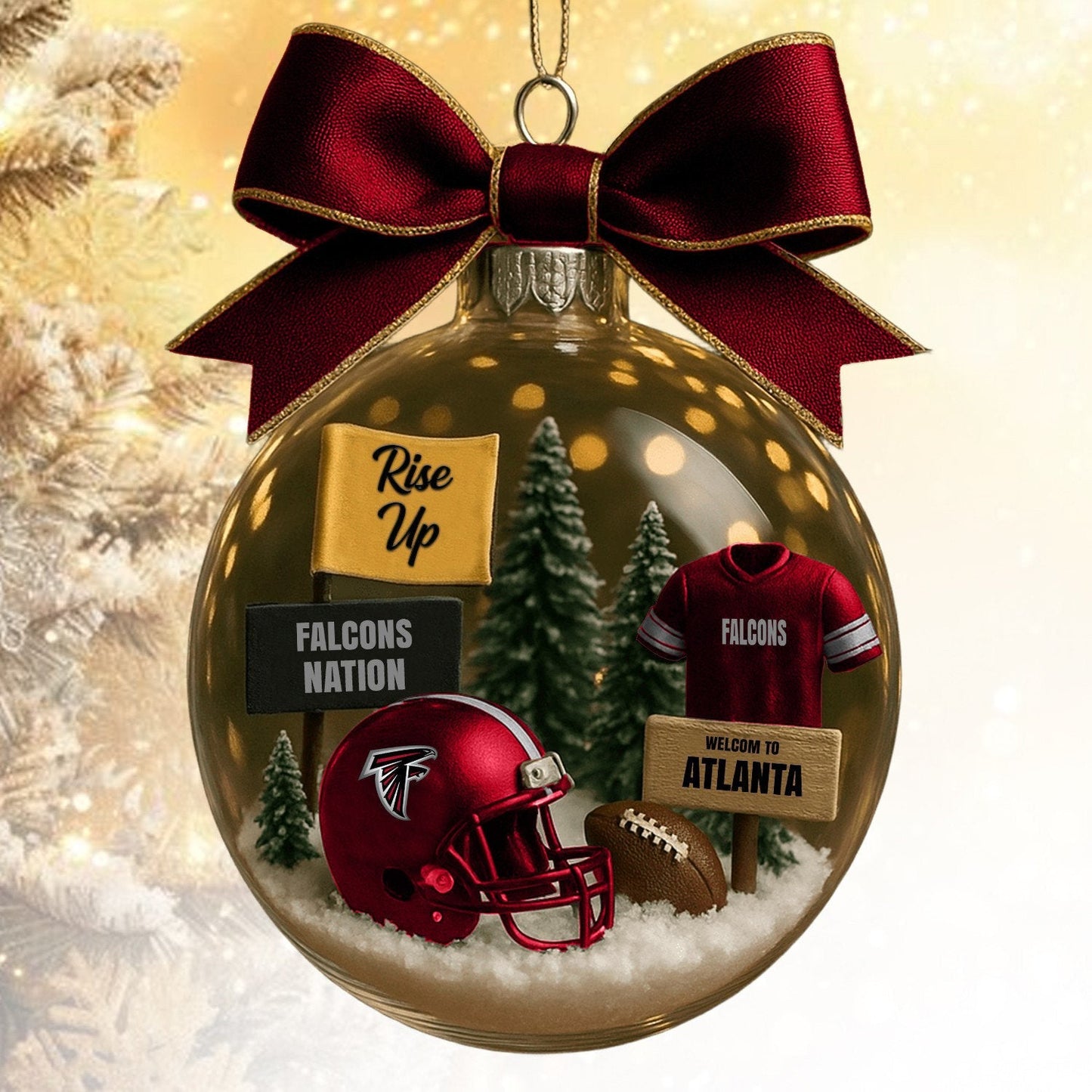 AF NFL Acrylic Ball Ornament - Best Gift For Fans DDT CTND