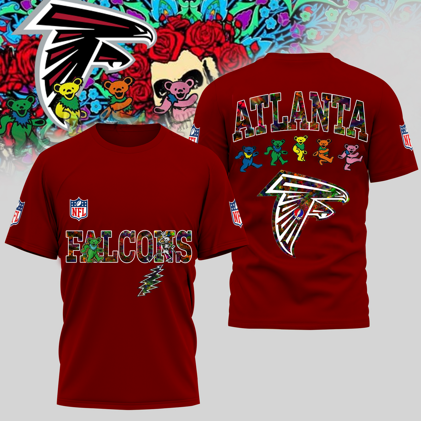 AF Premium NFL Dancing Bear T-Shirt DDT HLPHUONG