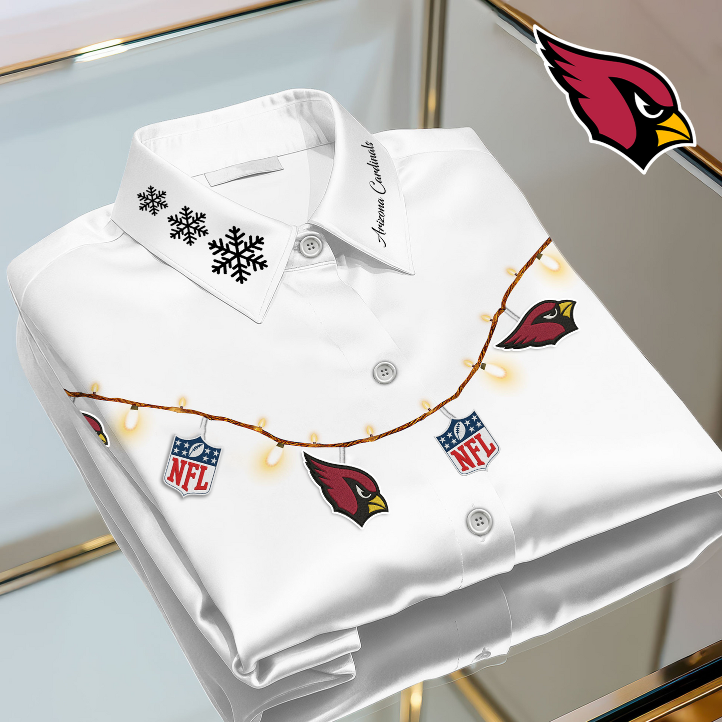 ARI X Premium NFL Christmas Long Sleeve Casual Shirt V1 NAK NHT