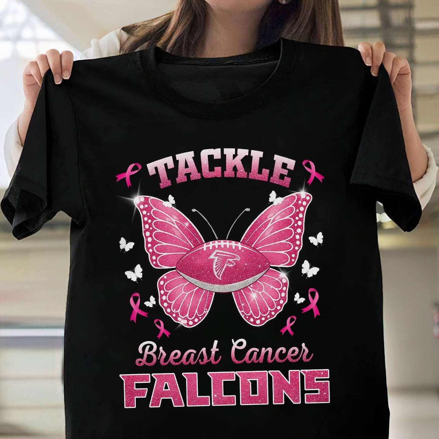 ATL x NFL Tackle Breast Cancer 2D Shirt DatND ThuongNH