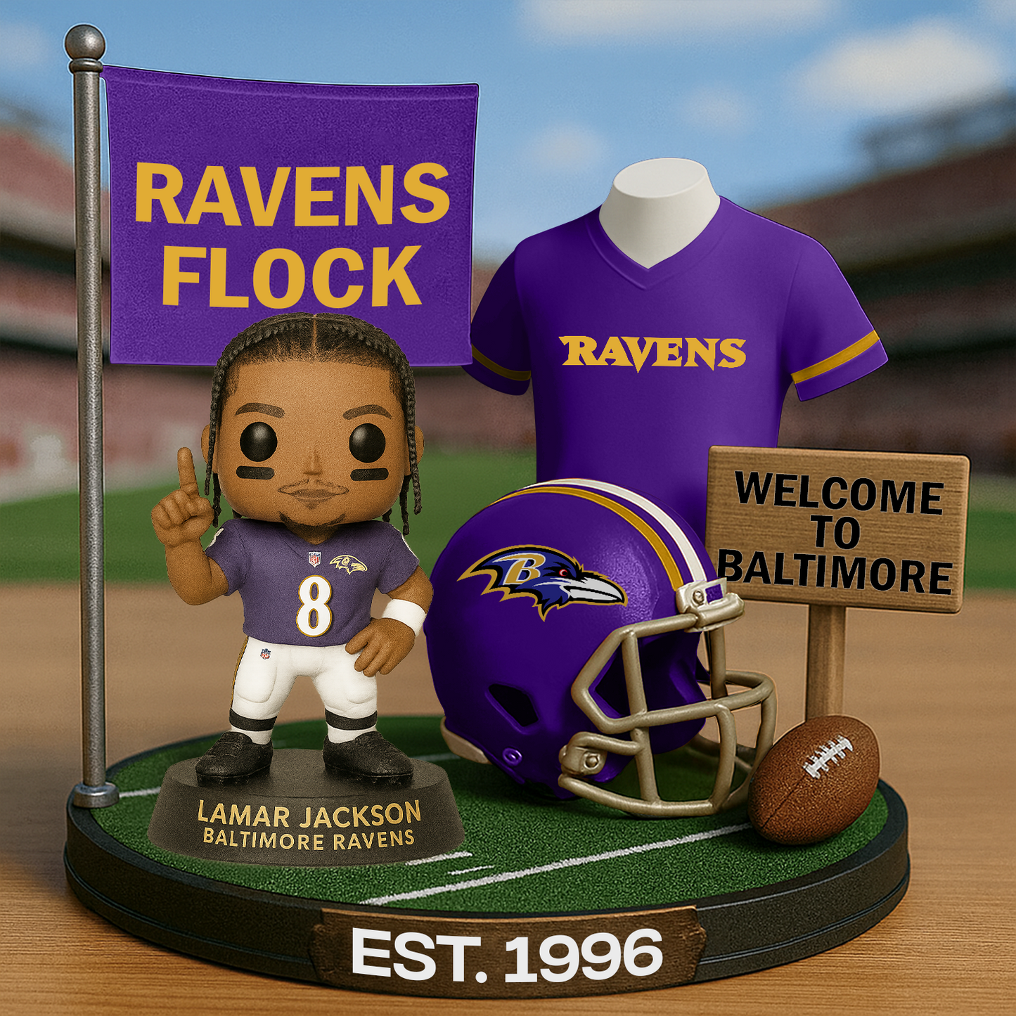 BAL x NFL Premium Commemorative Figure DatND DVT