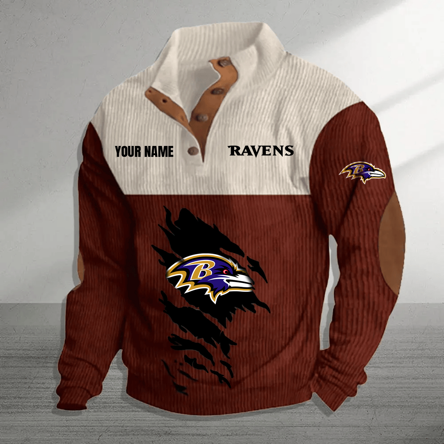 BAL x NFL Premium Personalized Game-Day Pullover DATND TANTD