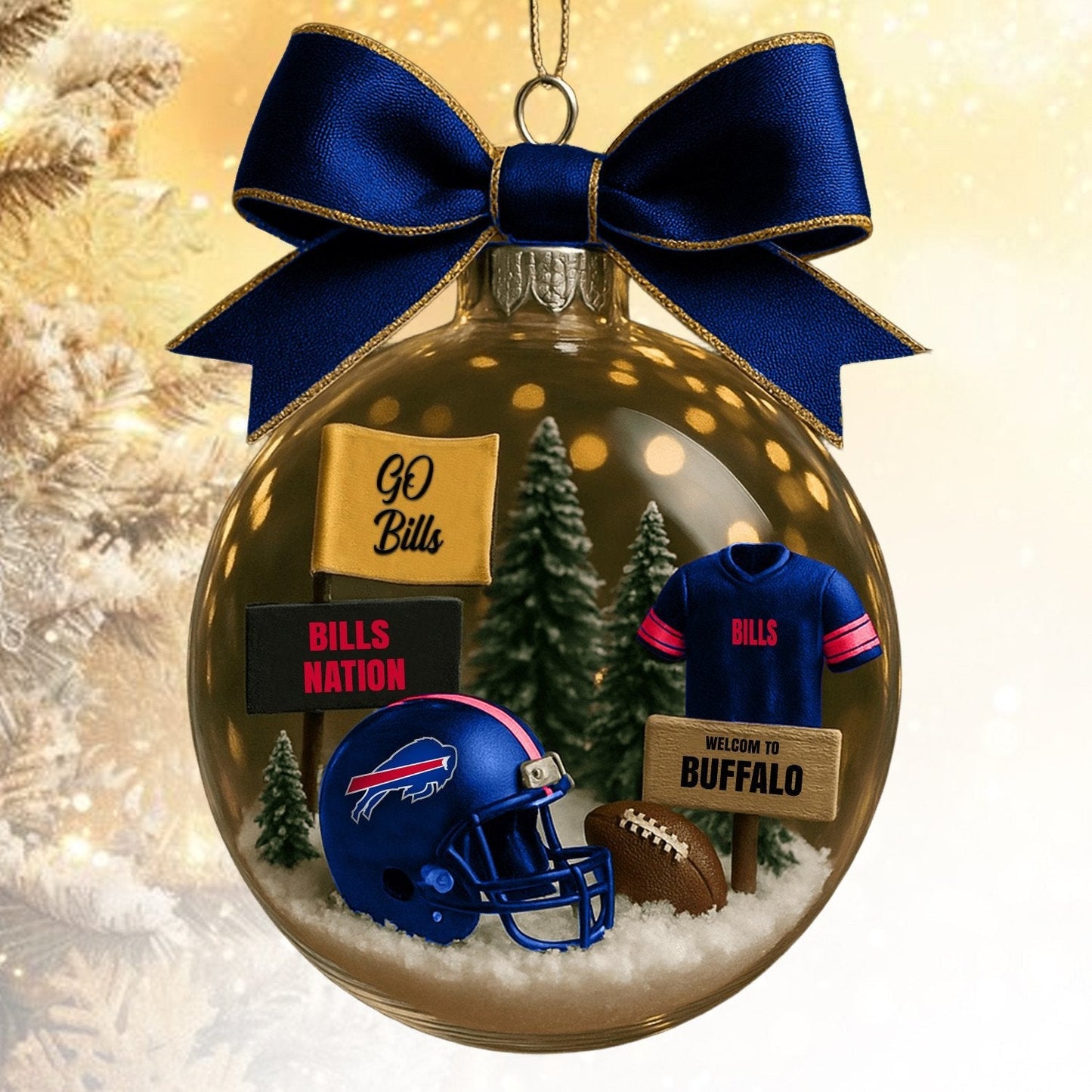 BB NFL Acrylic Ball Ornament - Best Gift For Fans DDT CTND