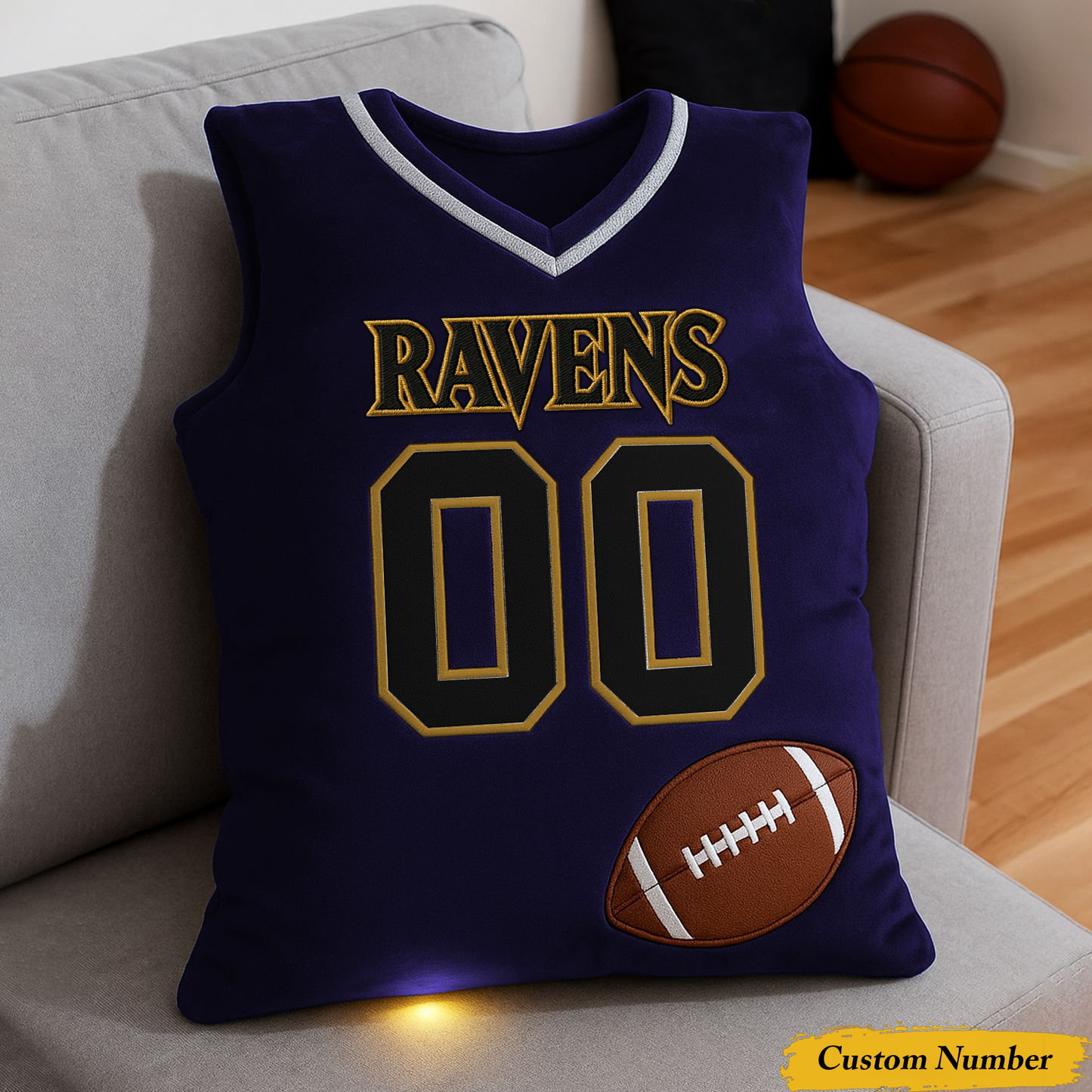 BR x NFL Personalized Graphic 3DPrint Football Jersey Pillow DDT CTND
