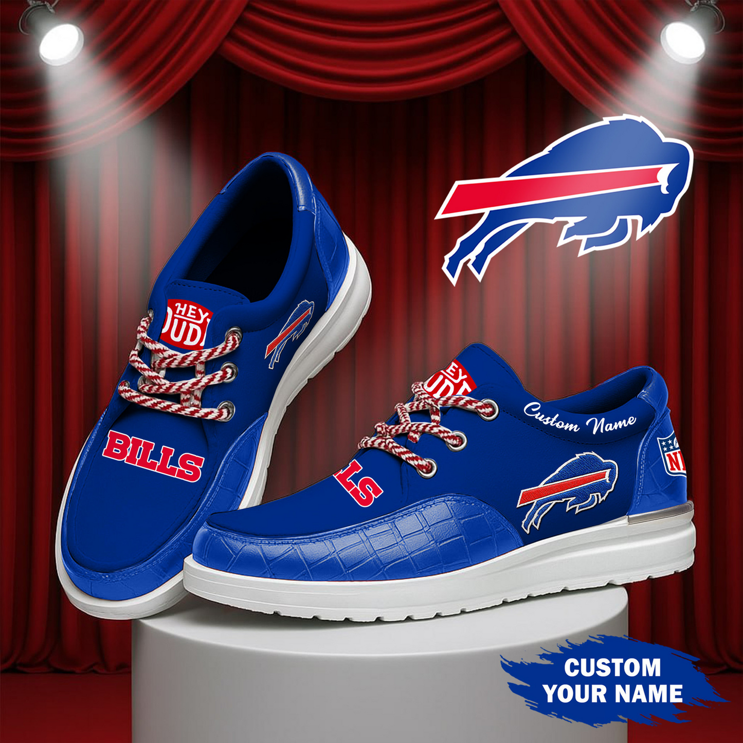 BUF x NFL Premium Leather Loafer Shoes TUANND TANTD
