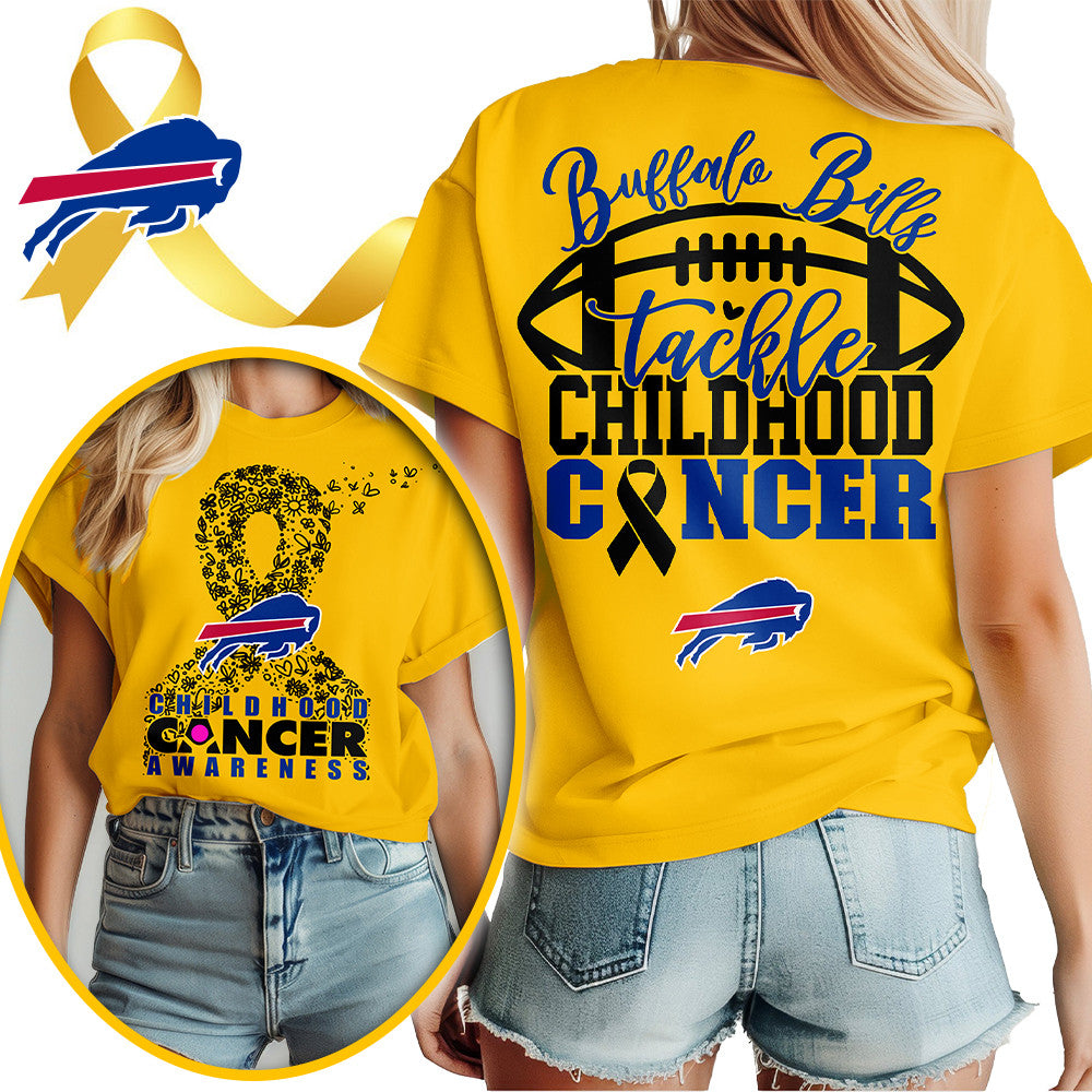 BUF X NFL Premium Childhood Cancer Awareness Month 3D Shirt DatND ThuongNH