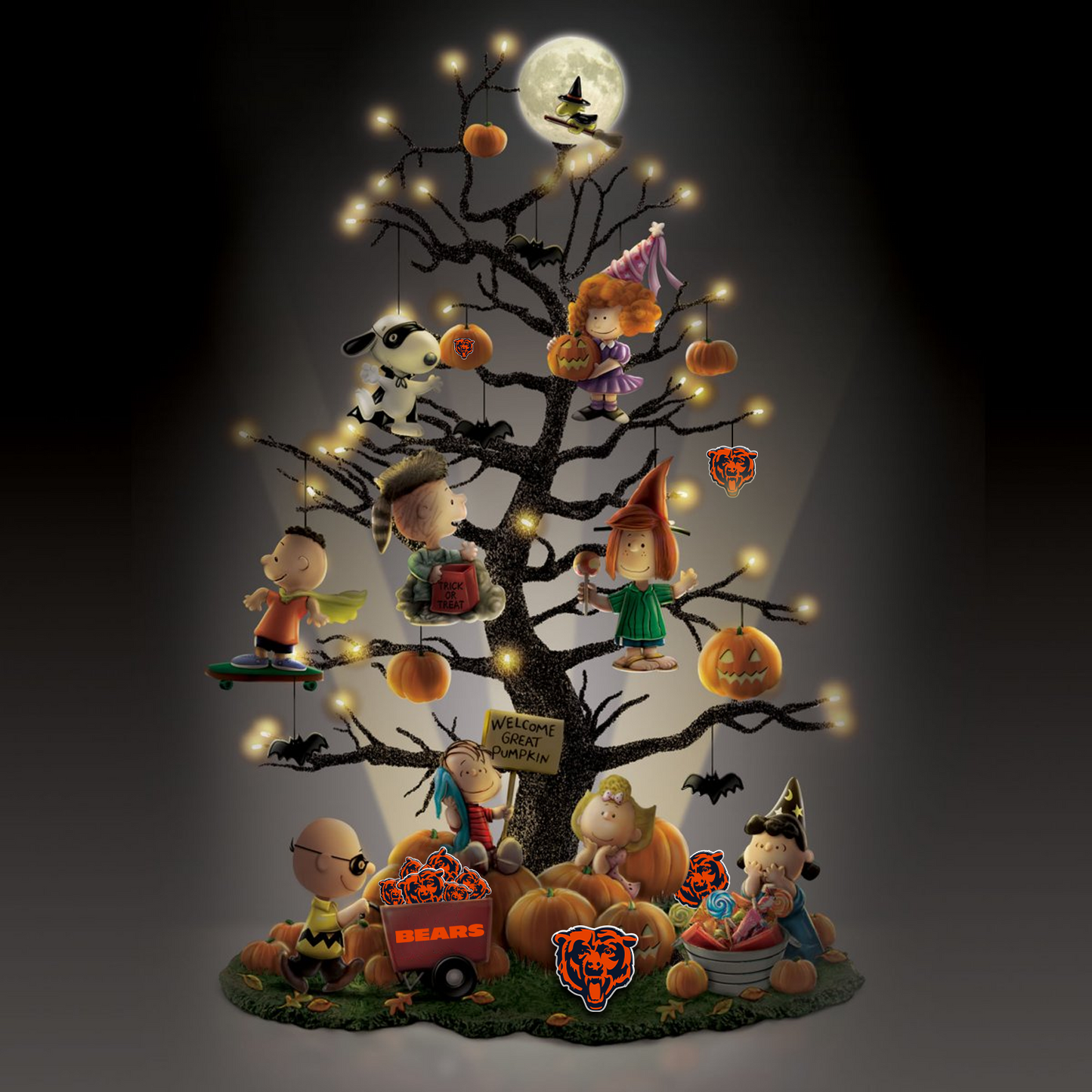 CHI x NFL Happy Halloween - Peanuts Table Tree DATND TANTD