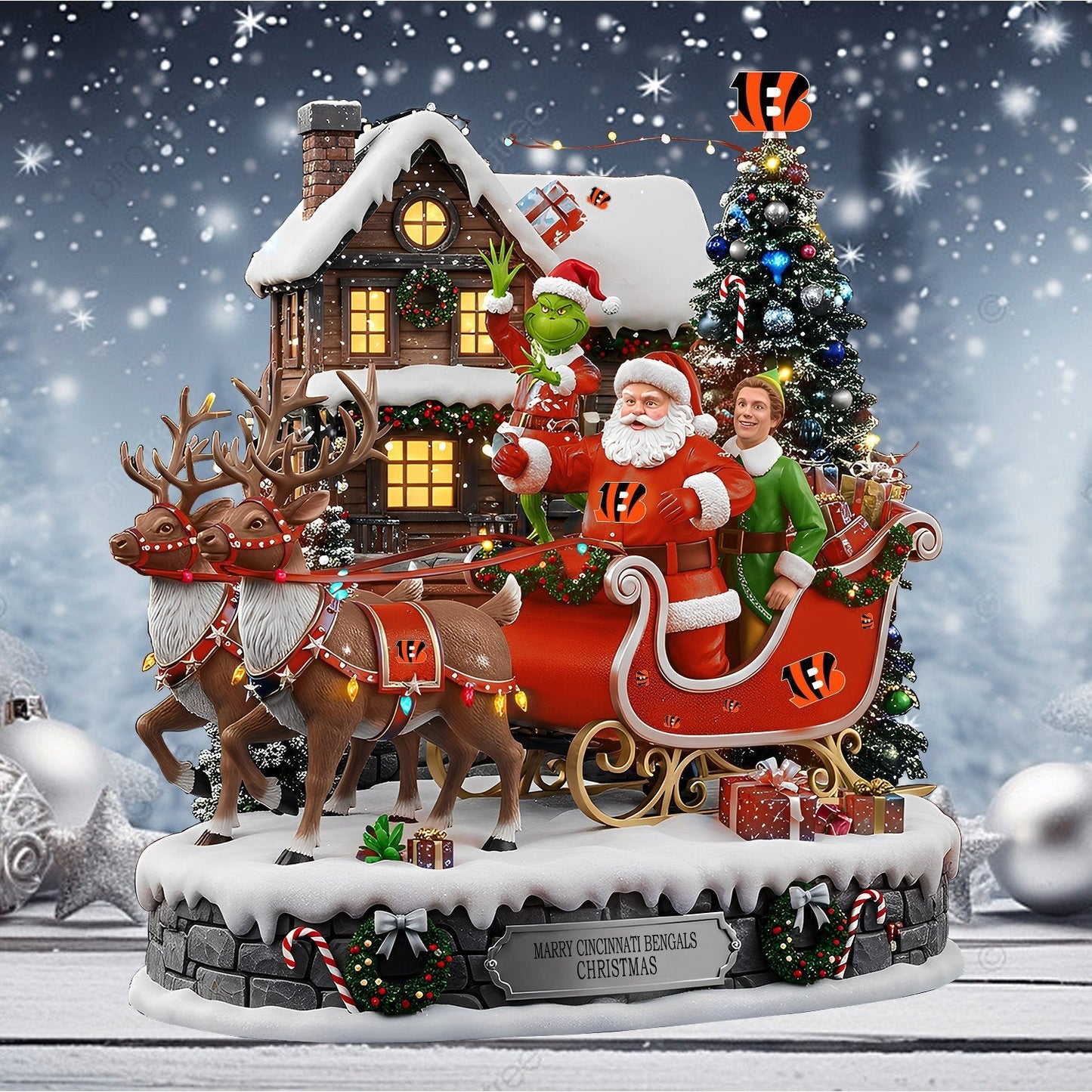 CIN Acrylic Block - NFL Christmas Gift For Fans DDT CTND