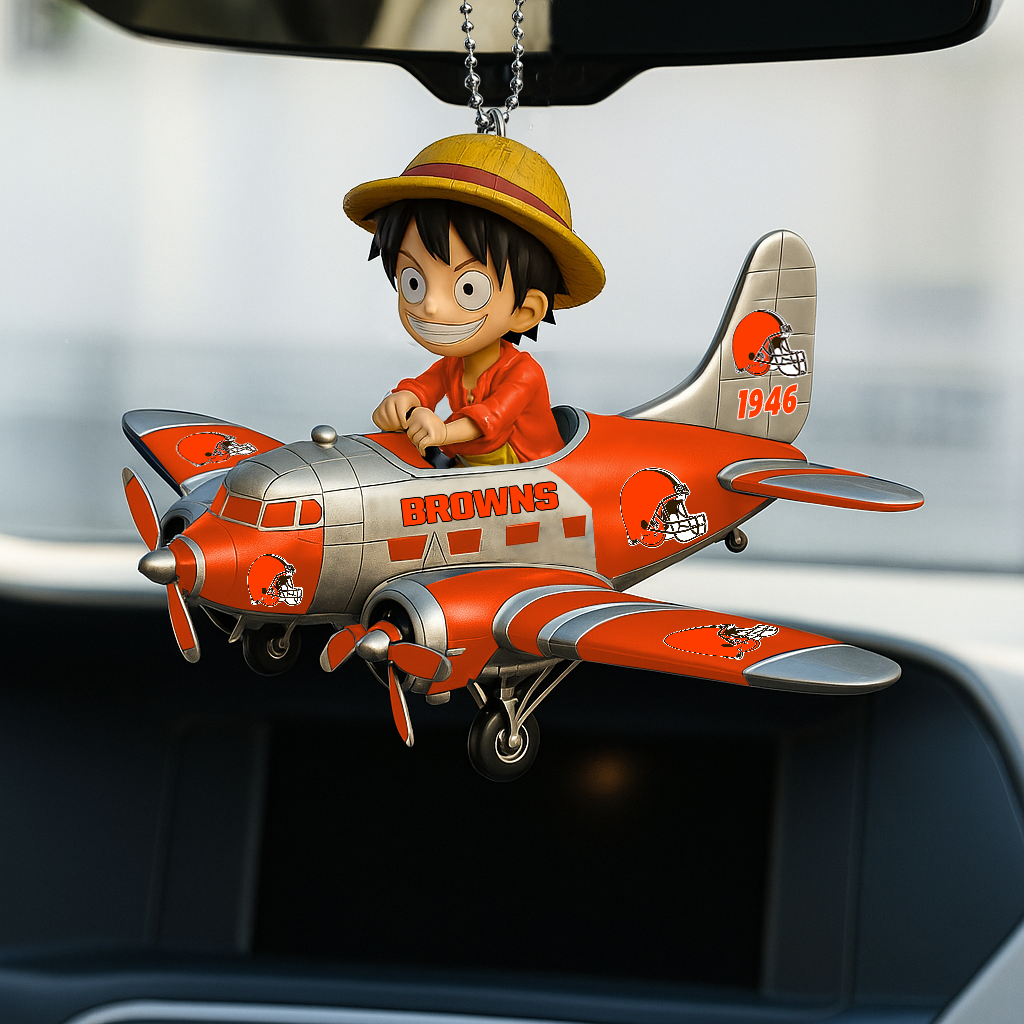 CLE NFL x Luffy Premium Car Hanging Ornament DDT CTND