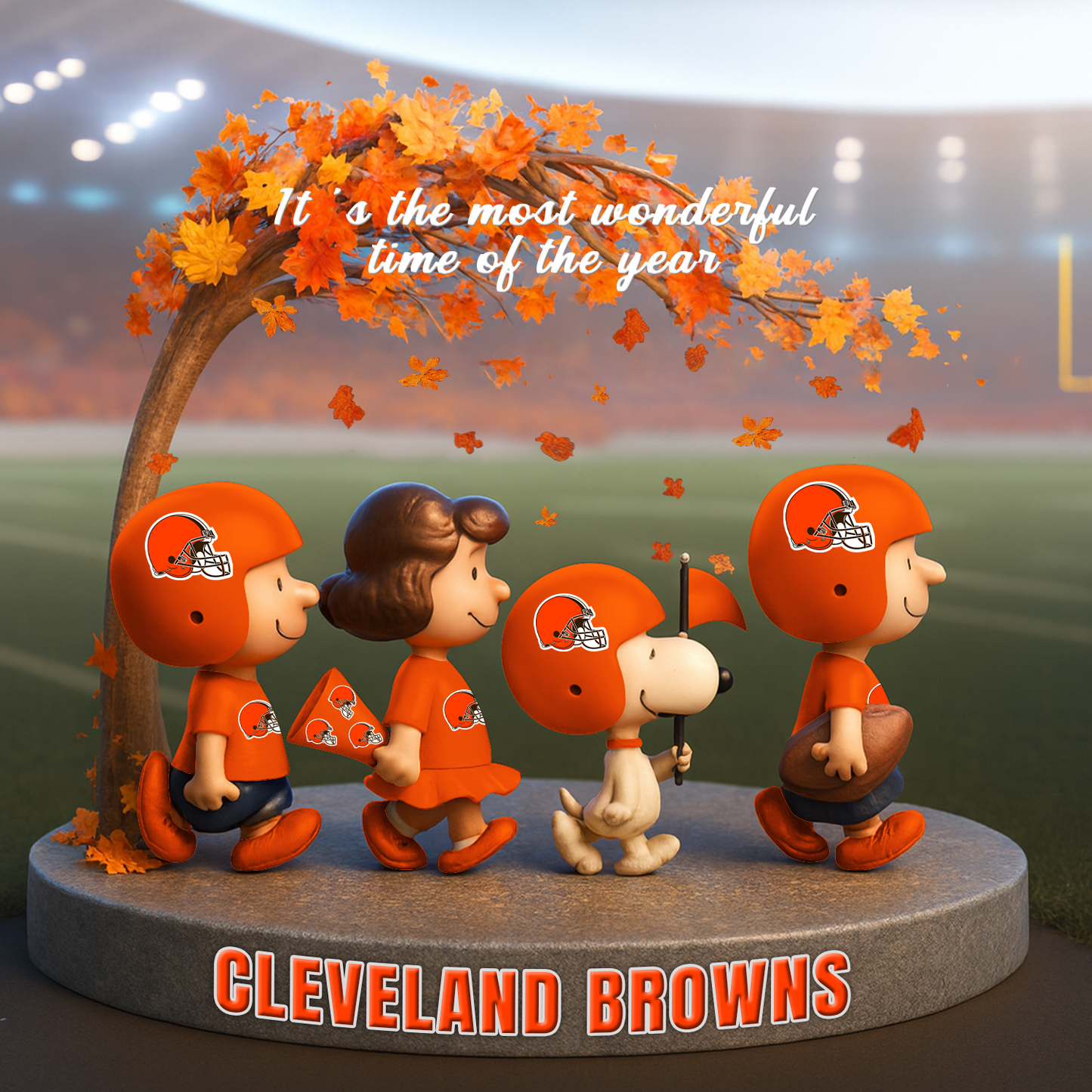 CLE x NFL Premium Acrylic Block DATND TANTD