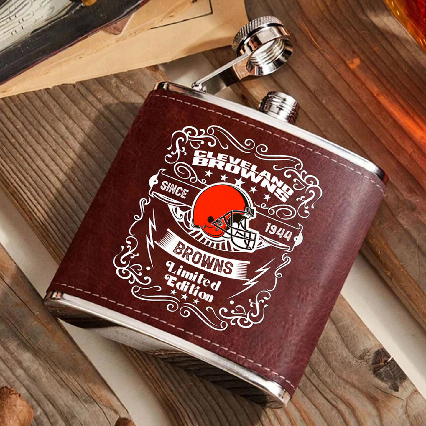 CLE x NFL Stainless Steel Flask DatND ThuongNH