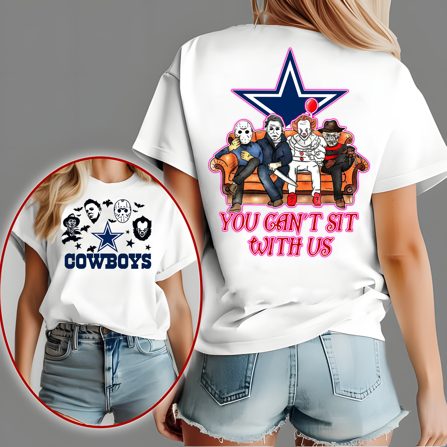 DAL x NFL Horror Movie Fan Shirt DatND DVT