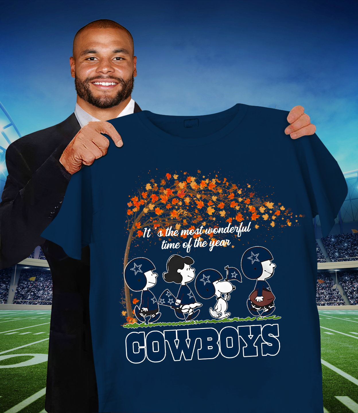 DAL x NFL It's The Most Wonderful T-Shirt DATND TANTD