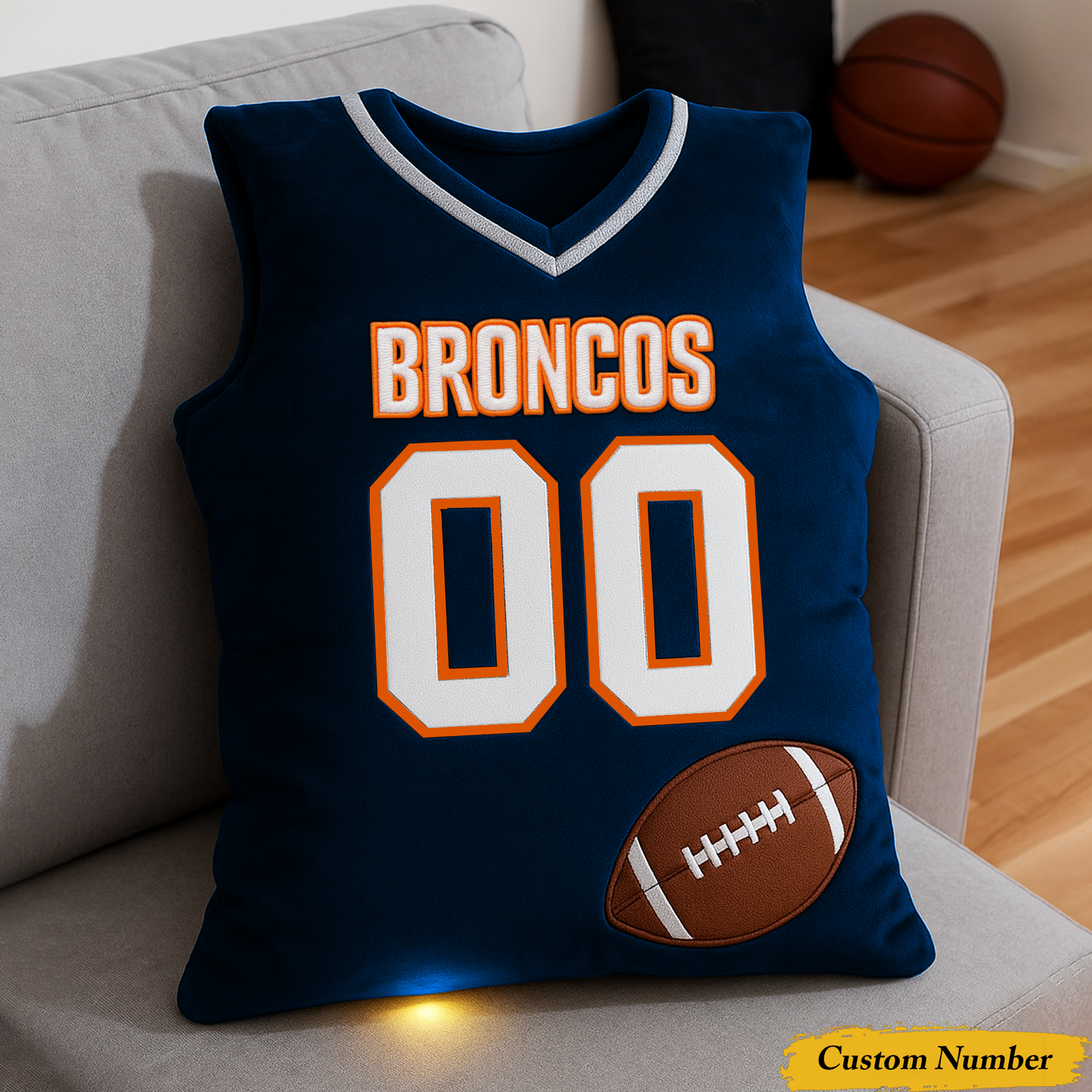 DB x NFL Personalized Graphic 3DPrint Football Jersey Pillow DDT CTND