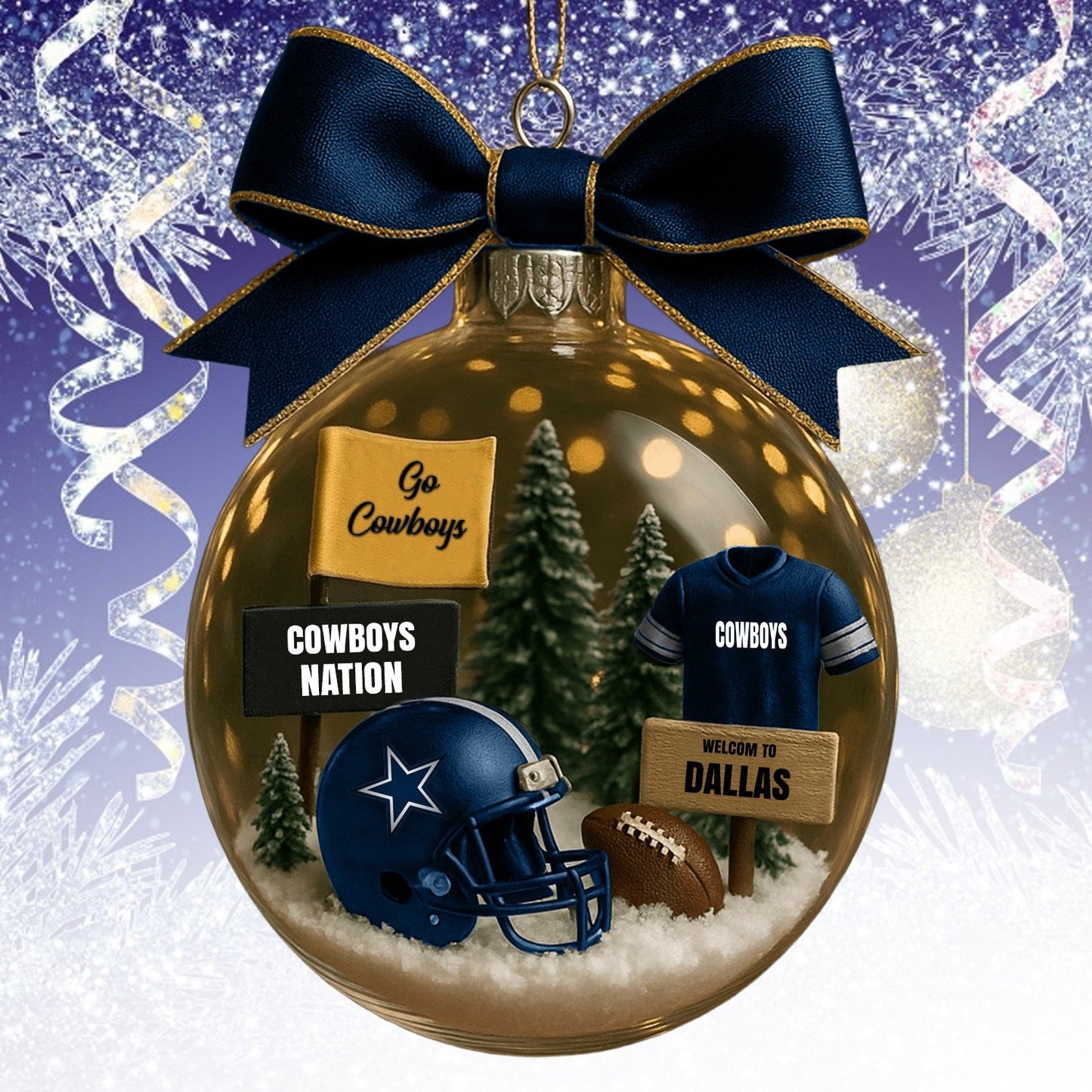 DC NFL Acrylic Ball Ornament - Best Gift For Fans DDT CTND