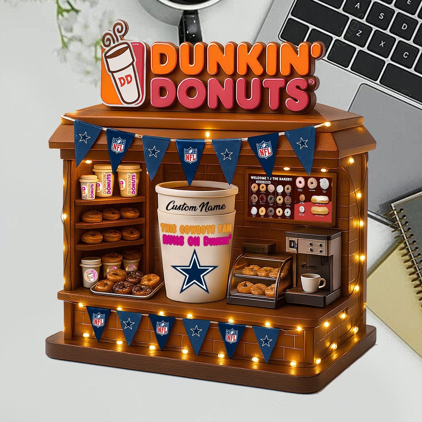 DC Acrylic Block - NFL x Dunkin Donuts Gift For Fans DDT CTND