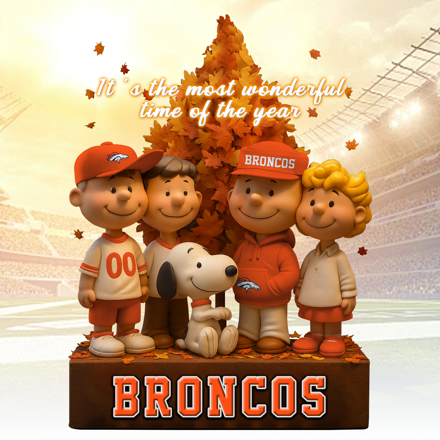 DEN x NFL Premium Acrylic Block Peanuts DATND TANTD 120825