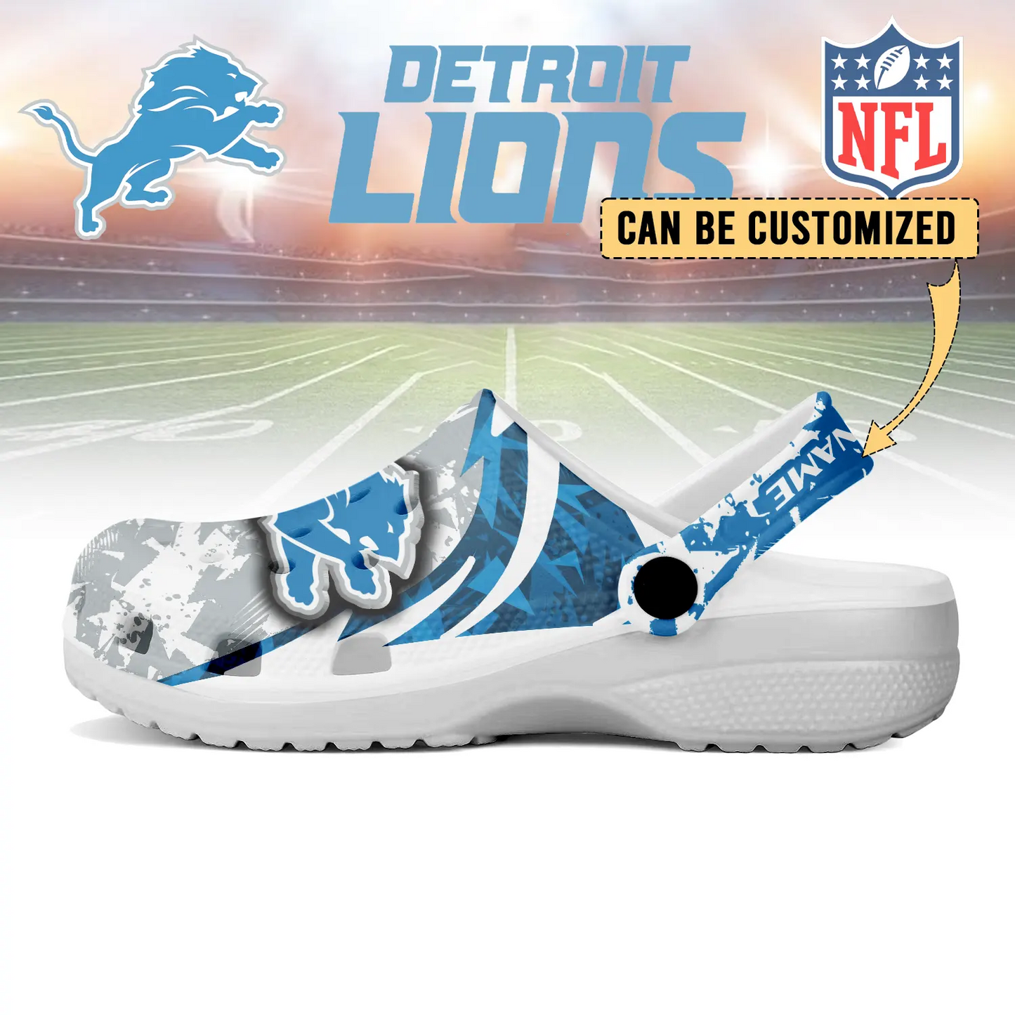 DET x NFL Crocs Crocband Clogs Shoes DatND DVT