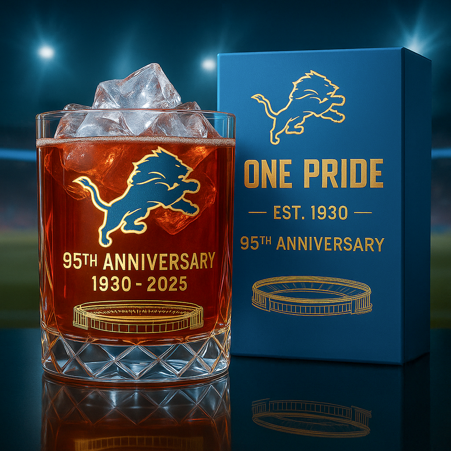 DET x NFL Limited Edition Whiskey Glass DatND DVT