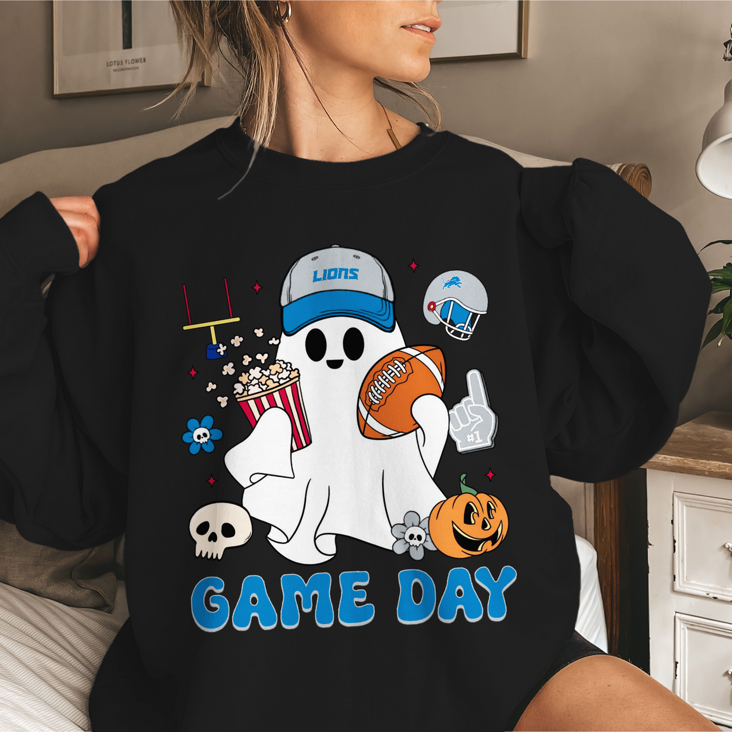 DL Game Day Football Ghost Sweatshirt DDT NTL