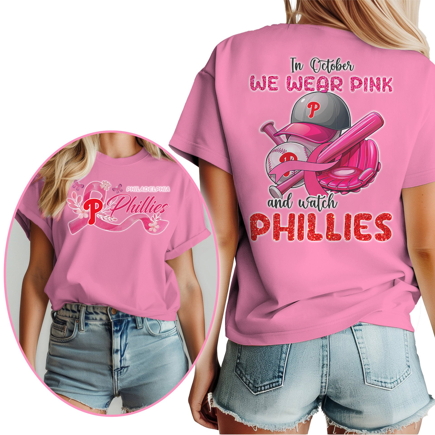 In October We Wear Pink And Watch MLB PP Shirt DDT NTL