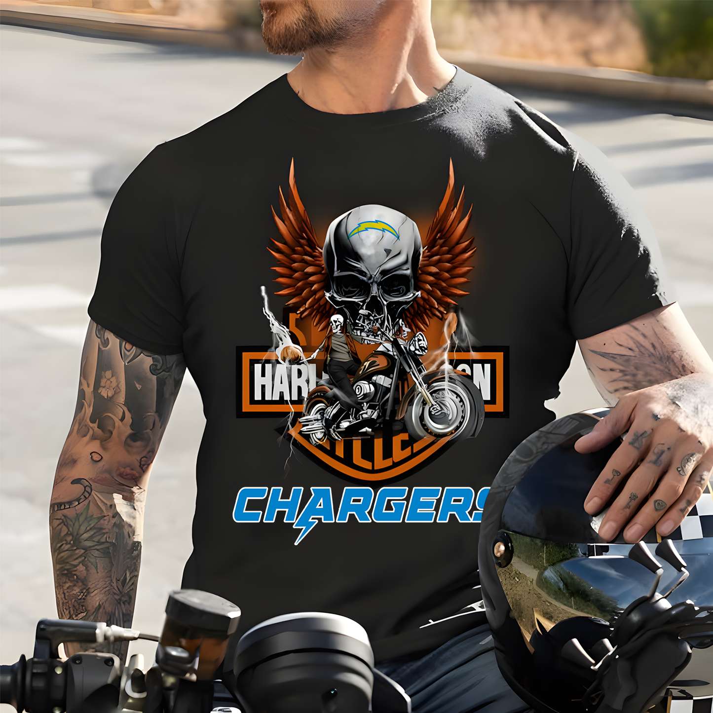 Harley x LAC NFL Biker Spirit 2D Shirt DatND ThuongNH