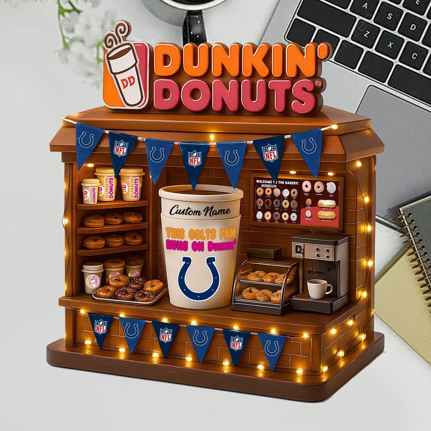 IC Acrylic Block - NFL x Dunkin Donuts Gift For Fans DDT CTND