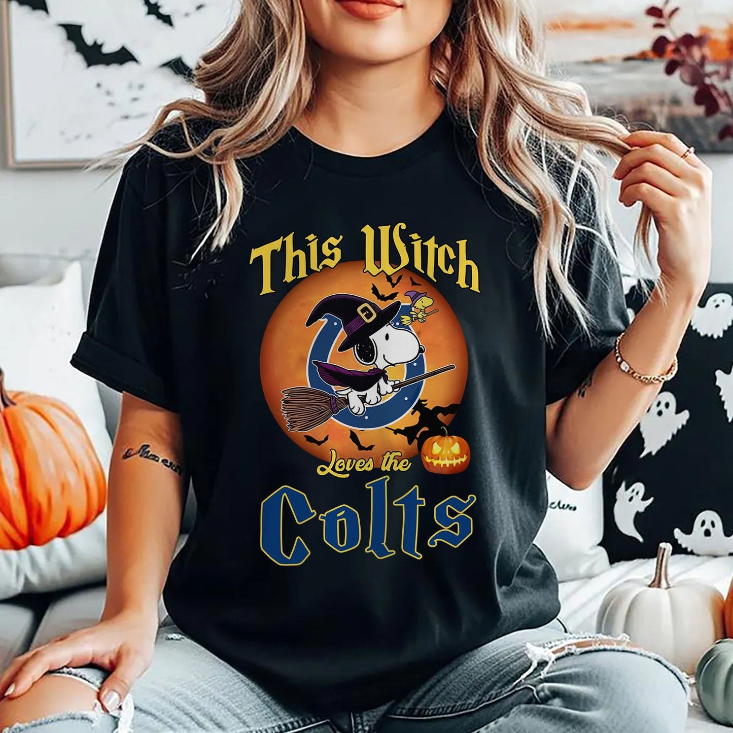 IND x NFL This Witch Snoopy Love This 2D Shirt DatND DVT