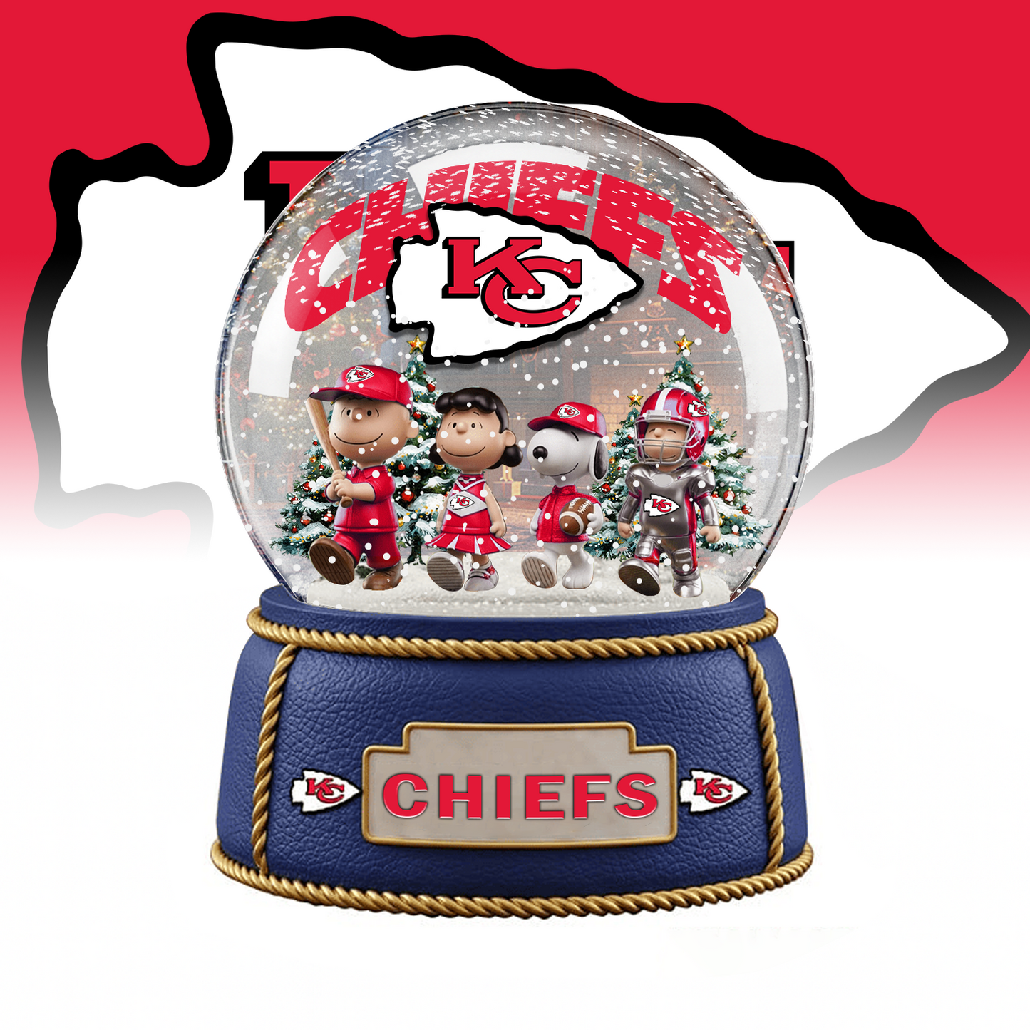 KC x NFL Snooopy Christmas Acrylic Block Plaque TUANND TANTD