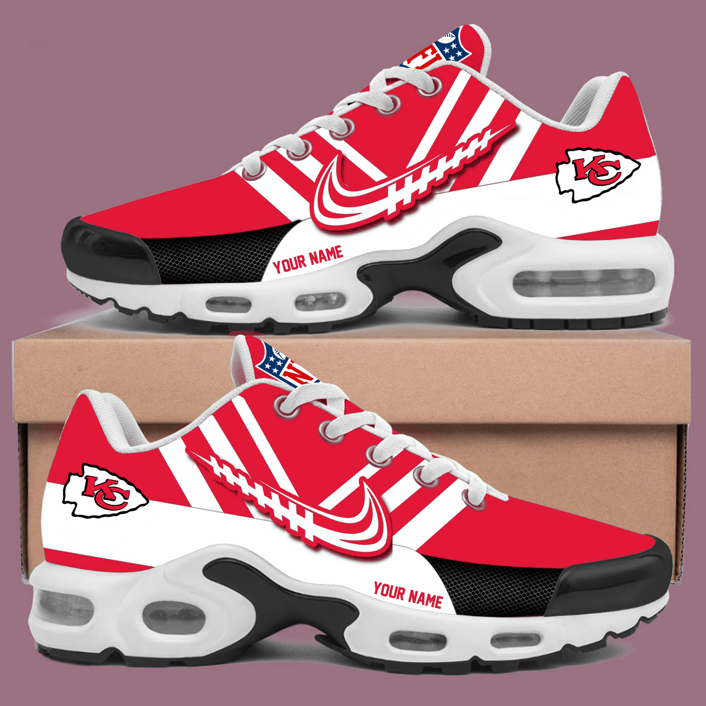 KCC x NFL Personalized Air Max Plus Sneakers DATND TANTD