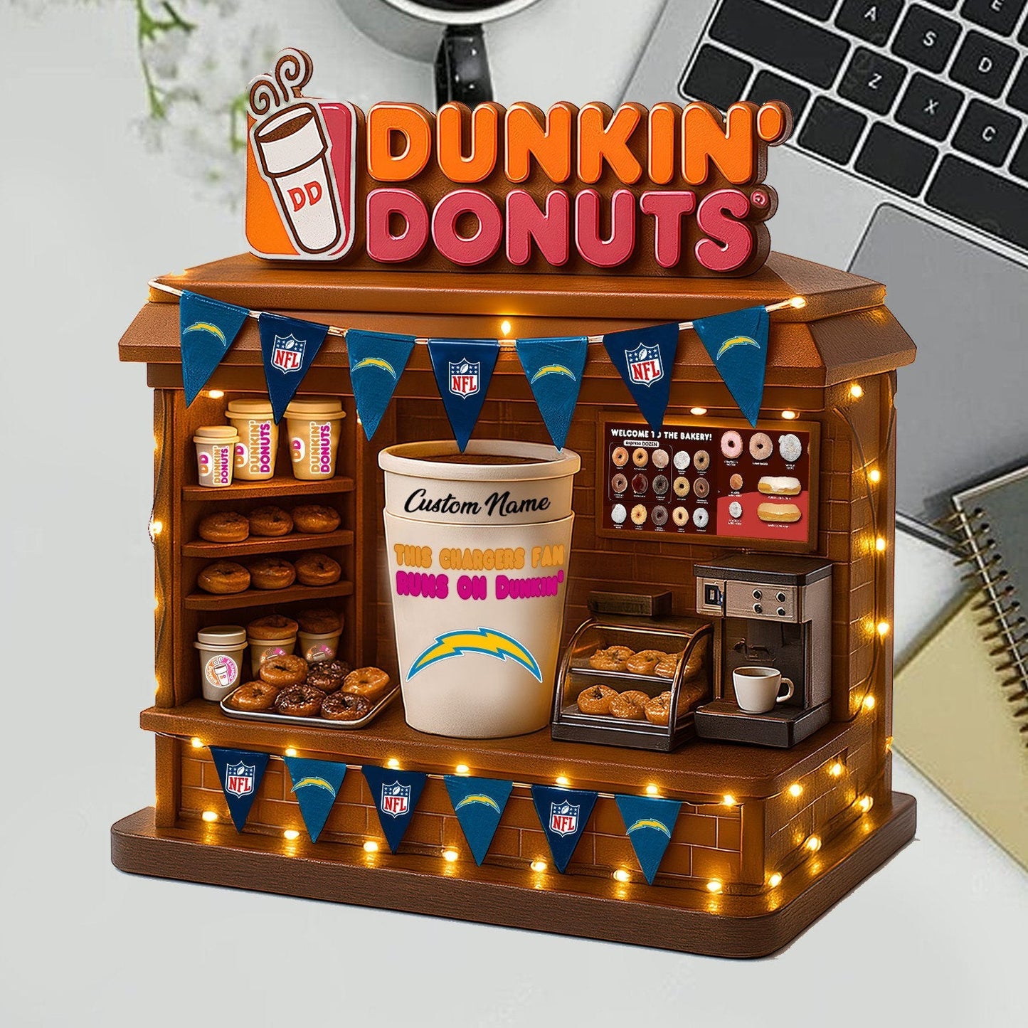 LAC Acrylic Block - NFL x Dunkin Donuts Gift For Fans DDT CTND