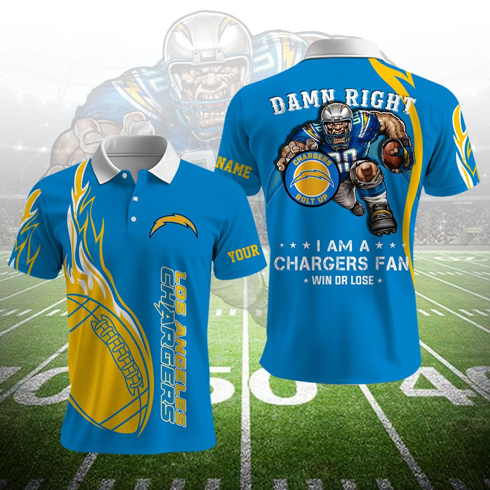 LAC NFL Team Mascot Polo Shirt DDT NTL