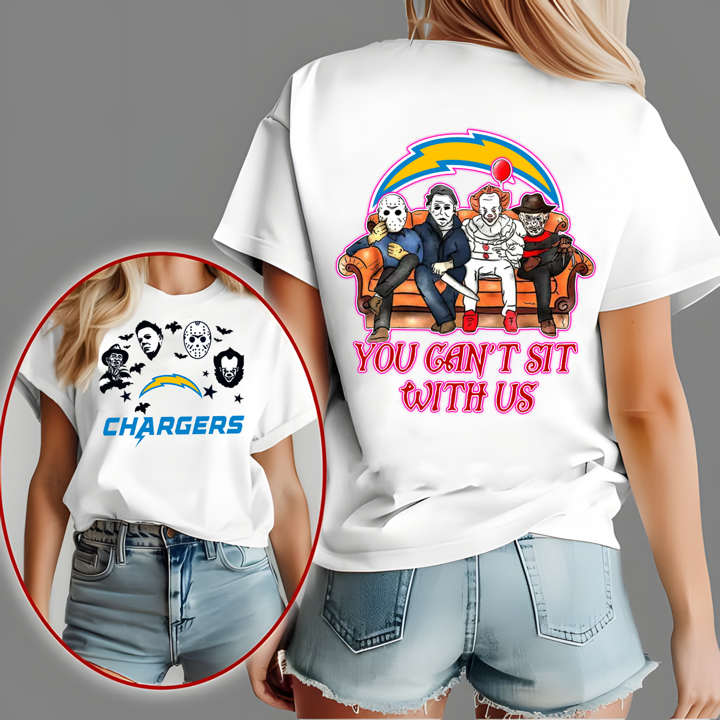 LAC x NFL Horror Movie Fan Shirt DatND DVT